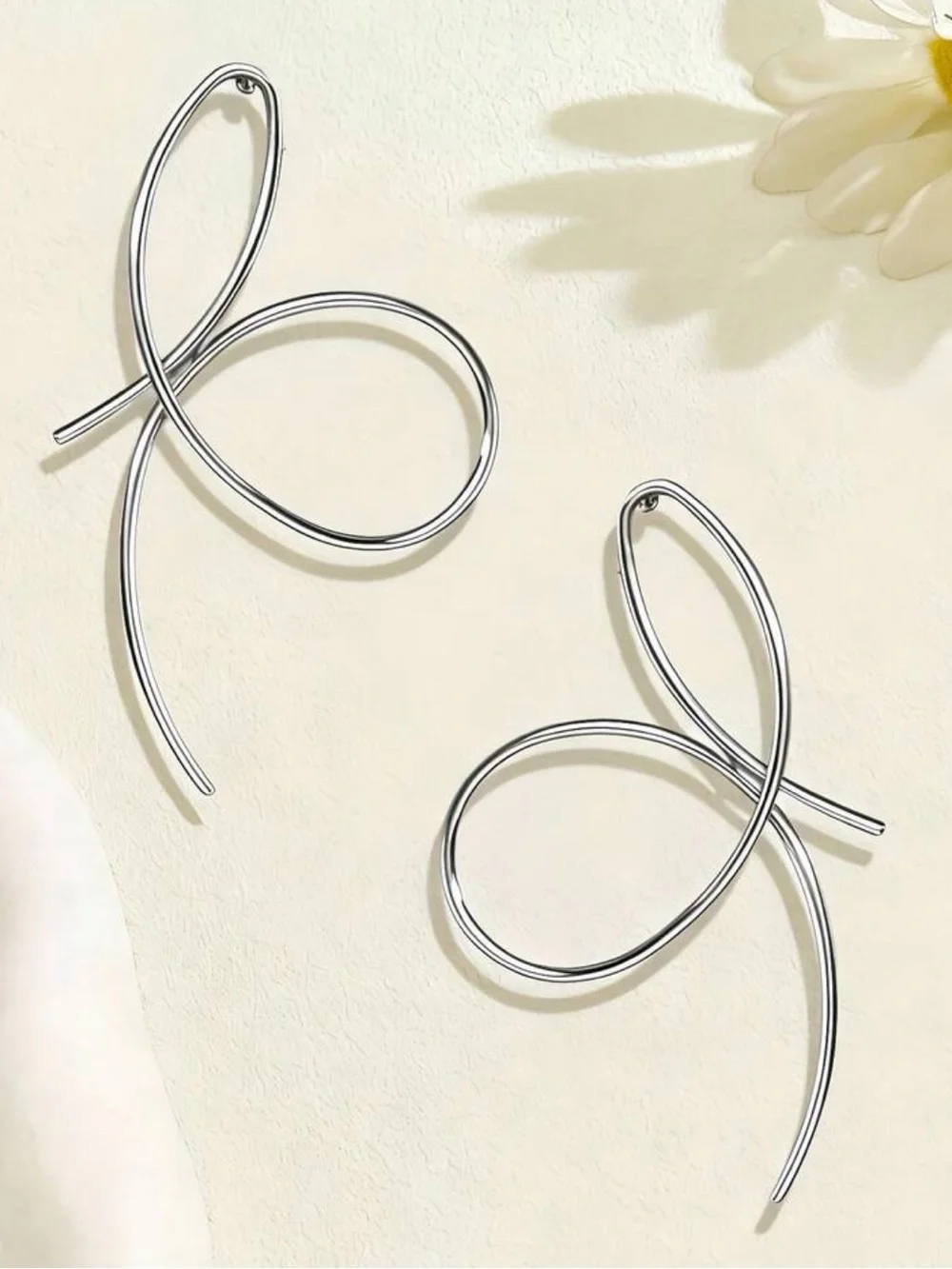 Silver Bow Earrings